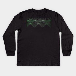 Neurofunk Wire Frame Green Kids Long Sleeve T-Shirt